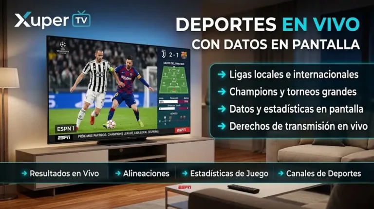 Deportes en Vivo con Datos en Pantalla