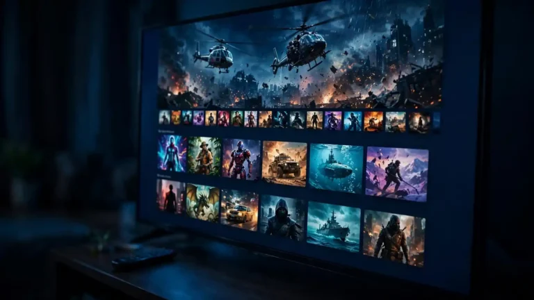 Xuper TV en una TV con películas